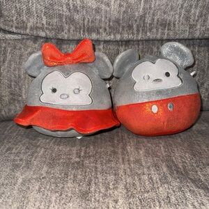 Disney Mickey and Minnie Mouse small squishmallow Disney 100 exclusive